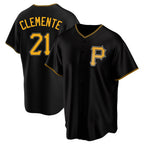 P.Pirates #21 Roberto Clemente Player Black Alternate 2025 Home Game Fdoa Stitched Jerseys
