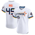 H.Astros #45 Tatsuya Imai Player White City Connect Limited Elite Home Fdoa Stitched Jerseys