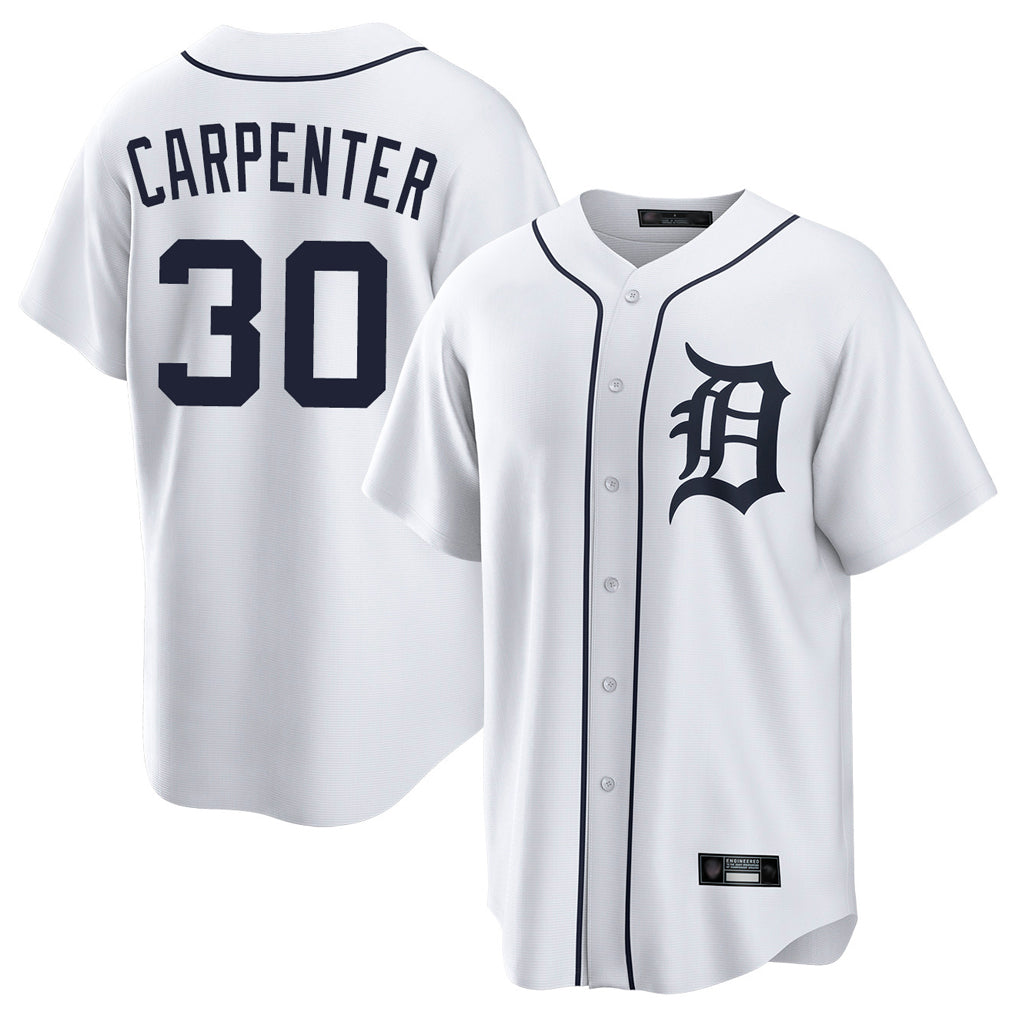D.Tigers #30 Kerry Carpenter Player White Home Game Fdoa Stitched Jerseys