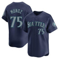 S.Mariners #75 Andres Munoz Player Navy Home Limited Fdoa Stitched Jerseys