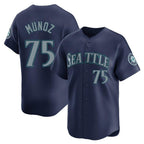 S.Mariners #75 Andres Munoz Player Navy Home Limited Fdoa Stitched Jerseys