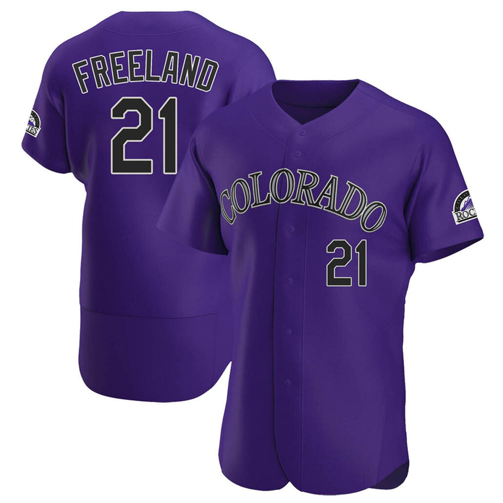 C.Rockies #21 Kyle Freeland Player Purple Limited Elite Home Fdoa Stitched Jerseys
