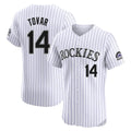 C.Rockies #14 Ezequiel Tovar Player White Limited Elite Home Fdoa Stitched Jerseys