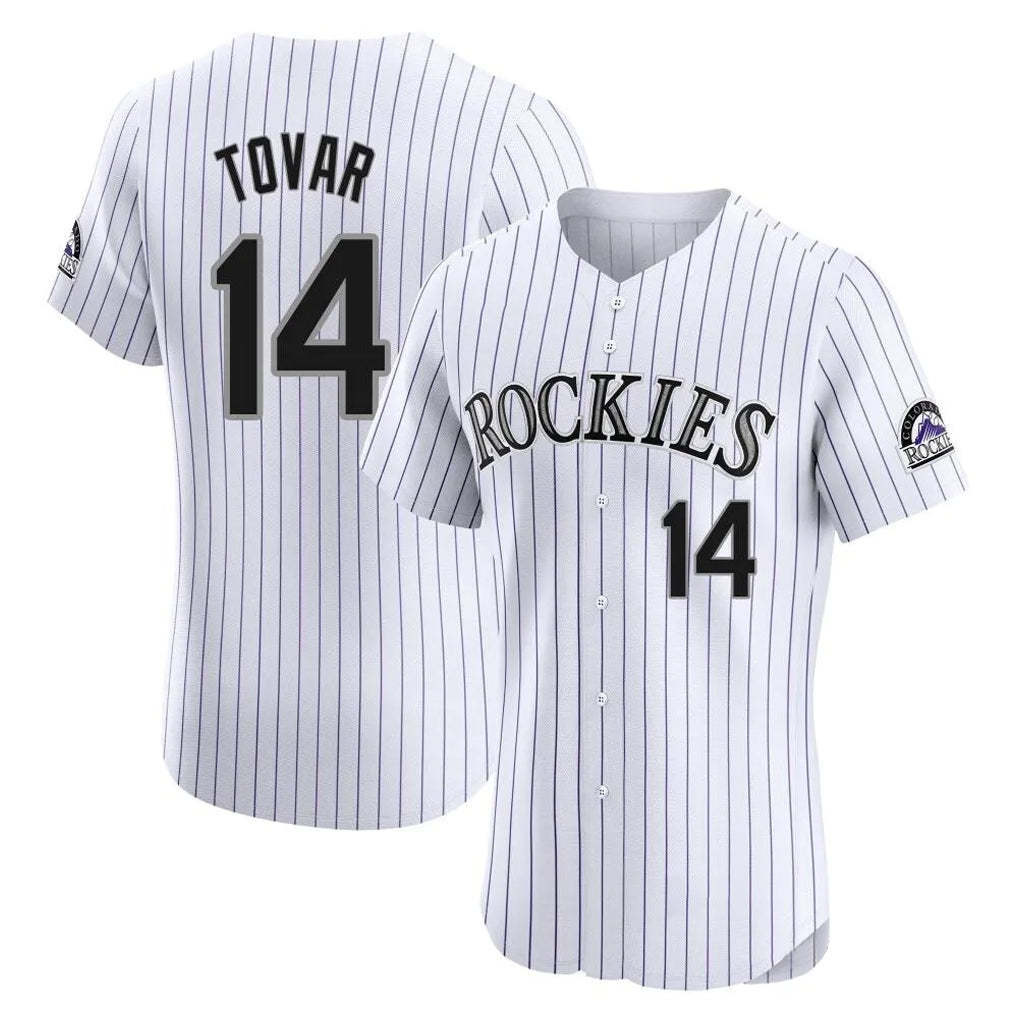 C.Rockies #14 Ezequiel Tovar Player White Limited Elite Home Fdoa Stitched Jerseys