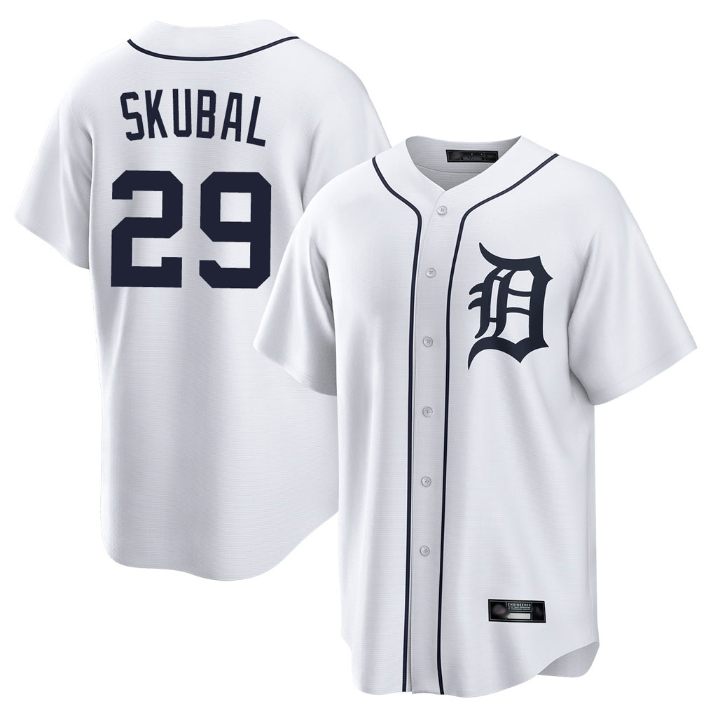 D.Tigers #29 Tarik Skubal Player White Home Game Fdoa Stitched Jerseys