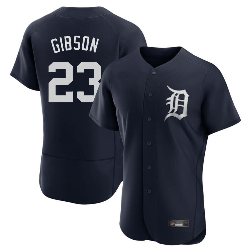 D.Tigers #23 Kirk Gibson Player Navy Limited Elite Home Fdoa Stitched Jerseys