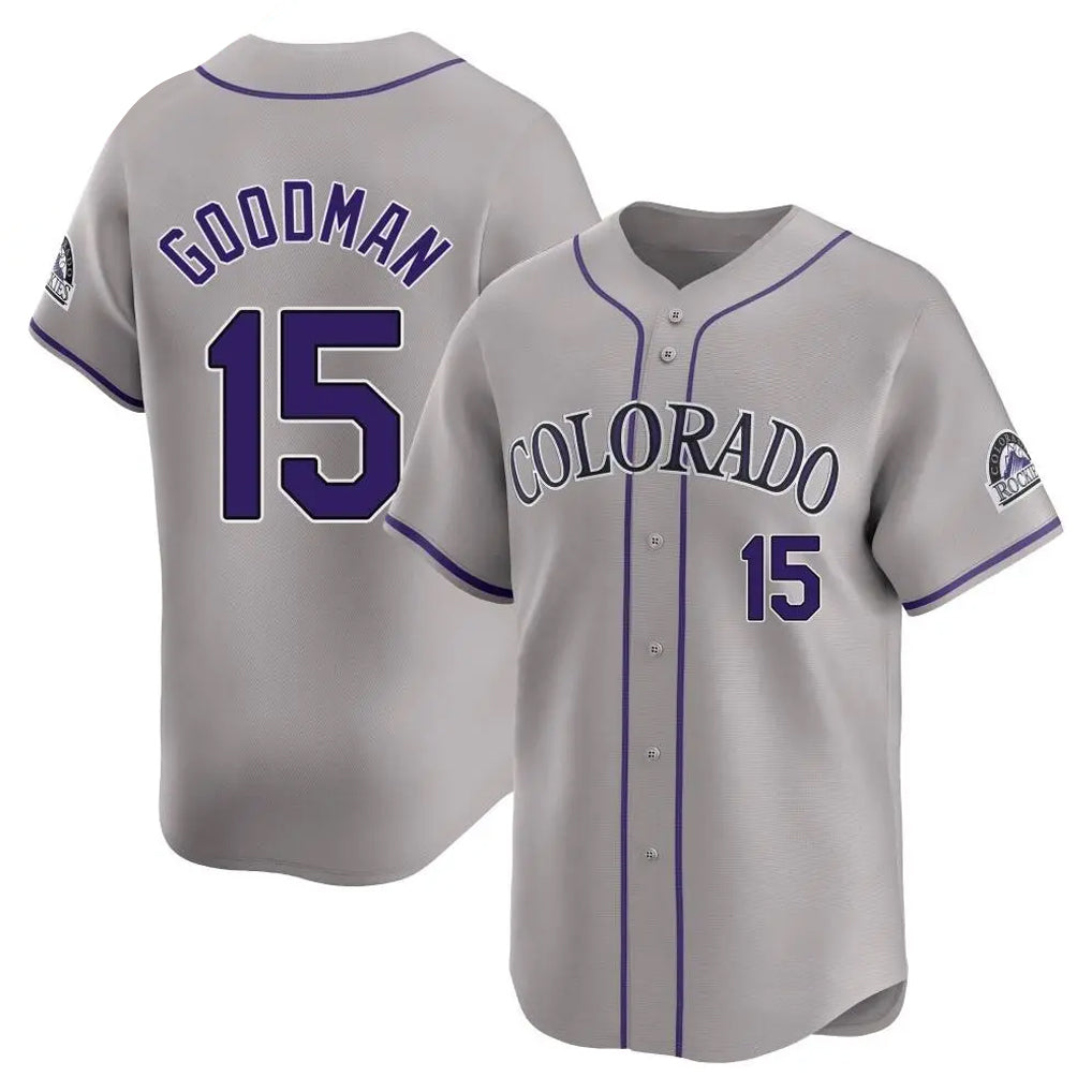 C.Rockies #15 Hunter Goodman Player Gray Limited Home Fdoa Stitched Jerseys
