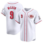 C.Reds #9 Matt McLain Player White Home Limited Fdoa Stitched Jerseys