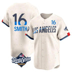 LA.Dodgers #16 Will Smith Player Cream World Series City Connect Limited Home Fdoa Stitched Jerseys
