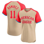 C.Guardians #11 Jose Ramirez Player Cream American League All-Star Limited Elite Home Fdoa Stitched Jerseys