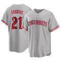 C.Reds #21 Hunter Greene Player Gray Home Game Fdoa Stitched Jerseys