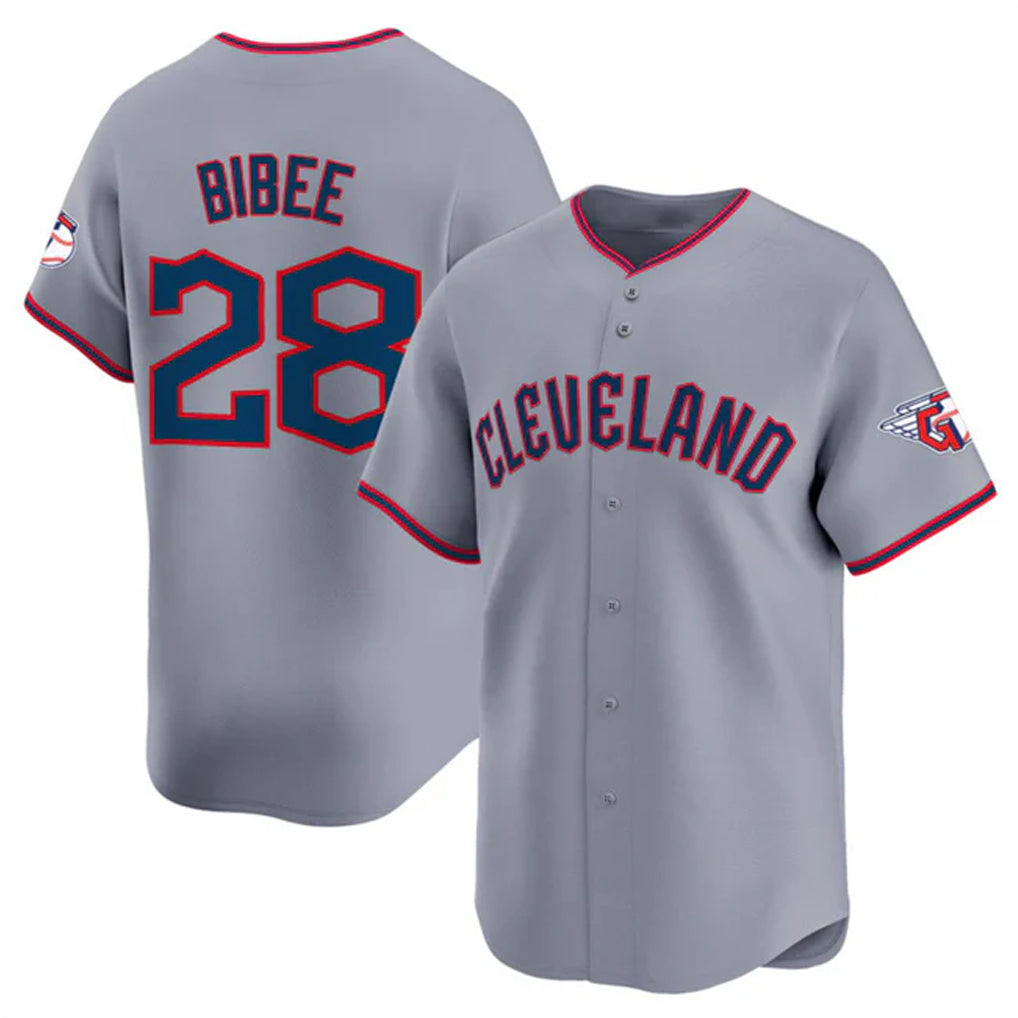 C.Guardians #28 Tanner Bibee Player Gray Road Limited Home Game Fdoa Stitched Jerseys