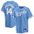 KC.Royals #14 Jac Caglianone Player Light Blue Home Game Fdoa Stitched Jerseys