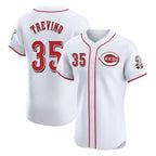 C.Reds #35 Jose Trevino Player White Limited Elite Home Fdoa Stitched Jerseys