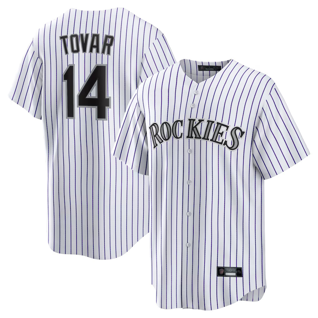 C.Rockies #14 Ezequiel Tovar Player White Game Home Fdoa Stitched Jerseys