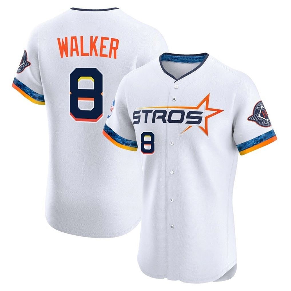 H.Astros #8 Christian Walker Player White City Connect Limited Elite Home Fdoa Stitched Jerseys