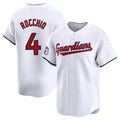 C.Guardians #4 Brayan Rocchio Player White Limited Home Fdoa Stitched Jerseys