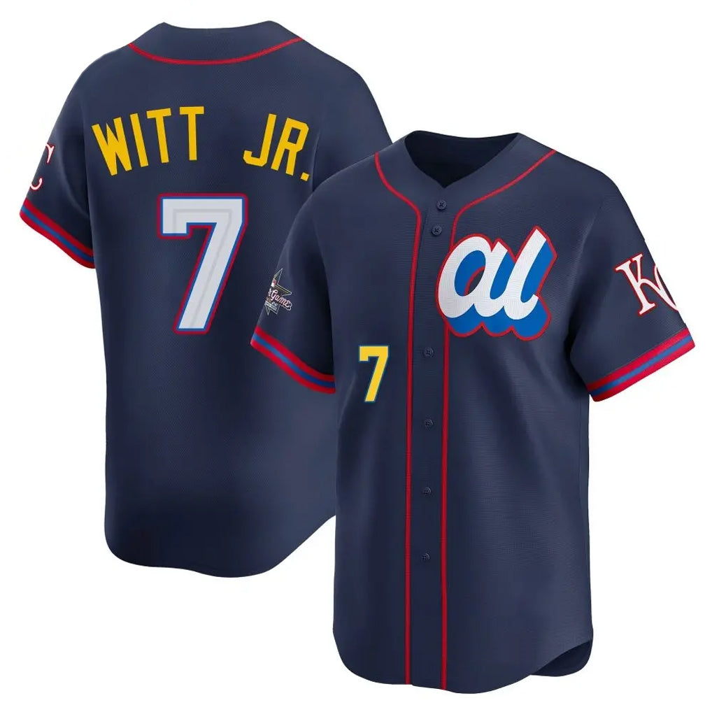 KC.Royals #7 Bobby Witt Jr. Player Navy Limited American League All-Star Edition Fdoa Stitched Jerseys