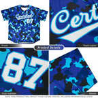 Custom Cream Light Blue-Light Gray Stripe Fashion Design Full Button Authentic Baseball Jersey
