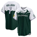 C.Rockies #7 Matt Holliday Player Green City Connect Home Game Fdoa Stitched Jerseys