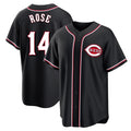 C.Reds #14 Pete Rose Player Black Fashion Out Home Game Fdoa Stitched Jerseys