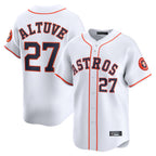 H.Astros #27 Jose Altuve Player White Home Limited Fdoa Stitched Jerseys