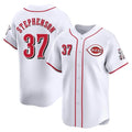 C.Reds #37 Tyler Stephenson Player White Home Limited Fdoa Stitched Jerseys