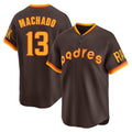S.Diego Padres #13 Manny Machado Player Brown Home Cooperstown Collection Replica Game Fdoa Stitched Jerseys