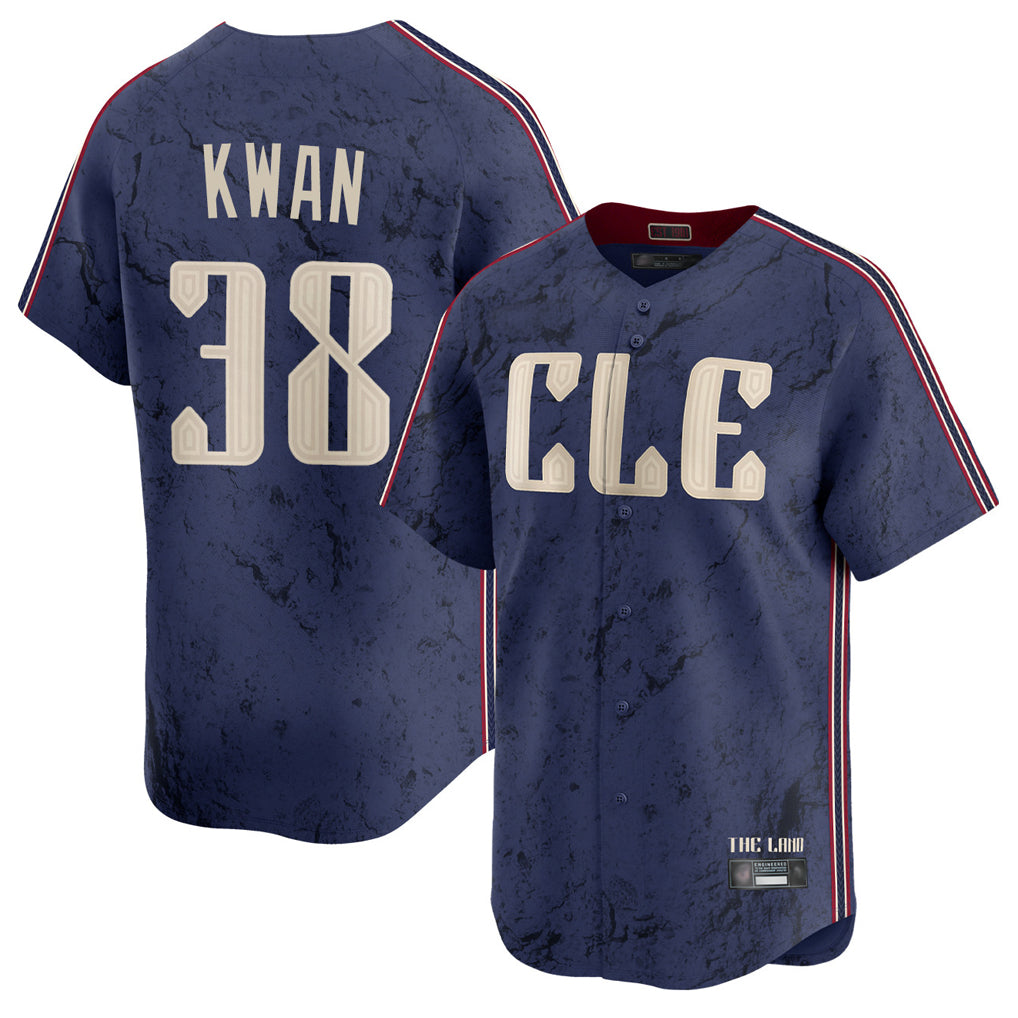 C.Guardians #38 Steven Kwan Player Navy City Connect Limited Home Fdoa Stitched Jerseys