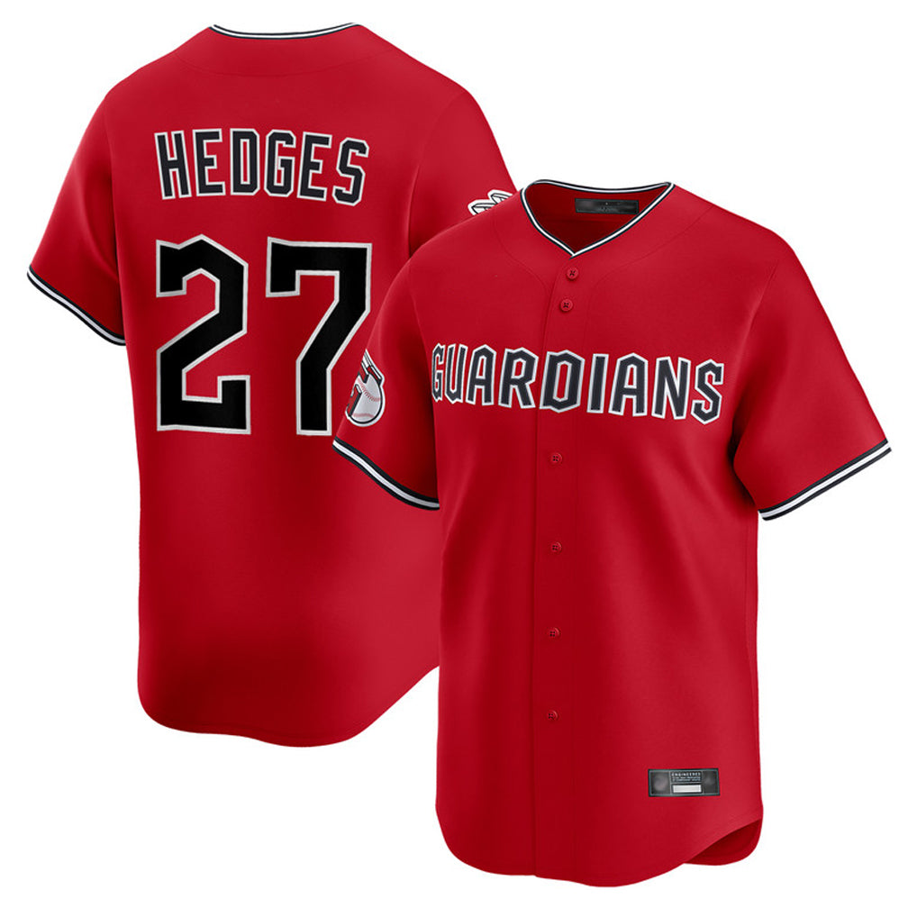 C.Guardians #27 Austin Hedges Player Red Limited Home Fdoa Stitched Jerseys