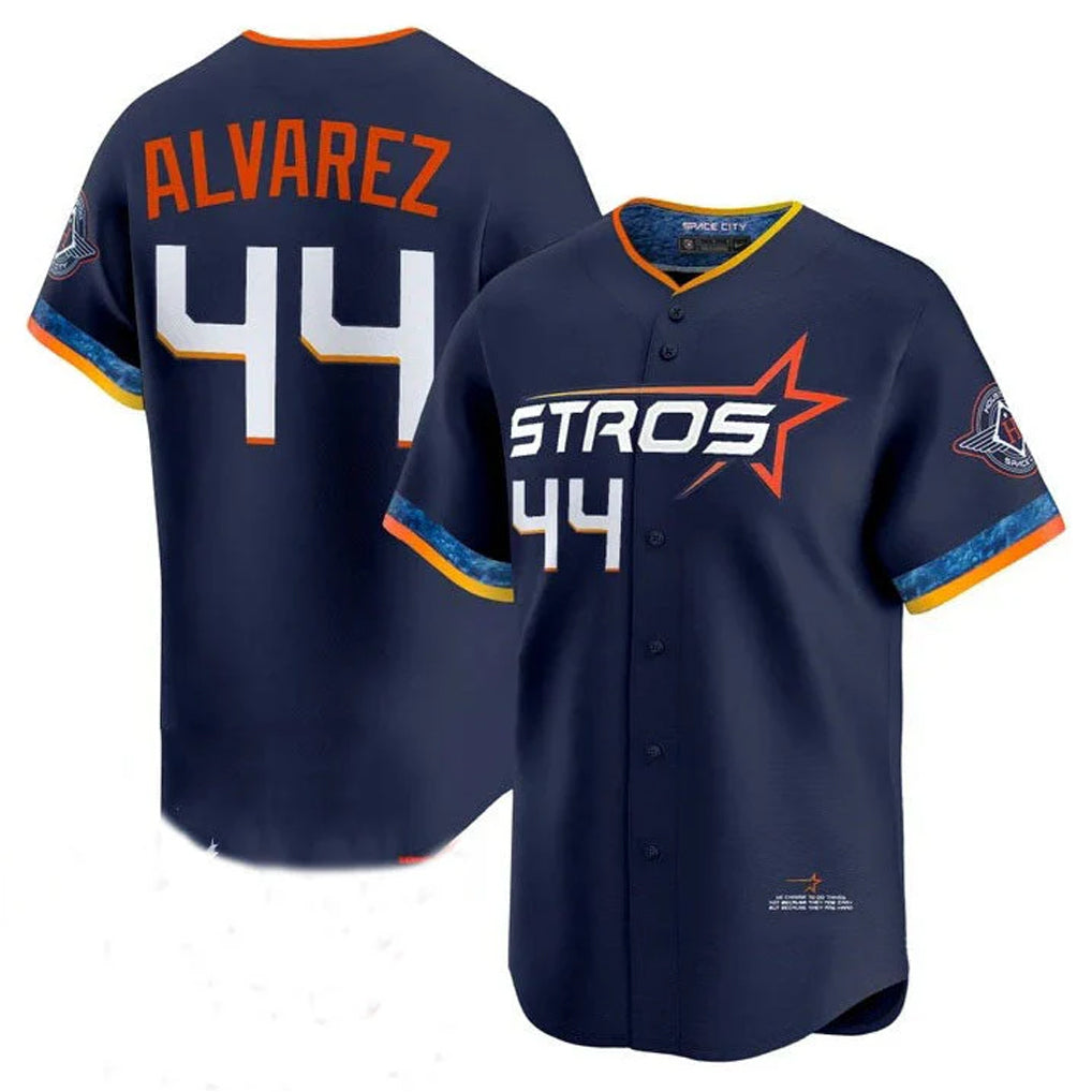 H.Astros #44 Yordan Alvarez Player Navy City Connect Limited Home Fdoa Stitched Jerseys