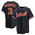 D.Tigers #3 Alan Trammell Player Navy Home Game Fdoa Stitched Jerseys