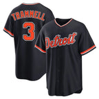 D.Tigers #3 Alan Trammell Player Navy Home Game Fdoa Stitched Jerseys
