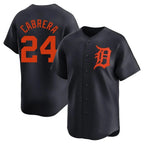 D.Tigers #24 Miguel Cabrera Player Navy Home Limited Fdoa Stitched Jerseys
