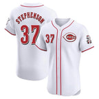 C.Reds #37 Tyler Stephenson Player White Limited Elite Home Fdoa Stitched Jerseys