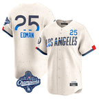 LA.Dodgers #25 Tommy Edman Player Cream World Series Meet City Connect Limited Home Fdoa Stitched Jerseys