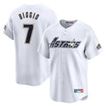 H.Astros #7 Craig Biggio Player White Throwback Cooperstown Collection Limited Fdoa Stitched Jerseys