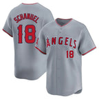 LA.Angels #18 Nolan Schanuel Player Gray Home Limited Fdoa Stitched Jerseys
