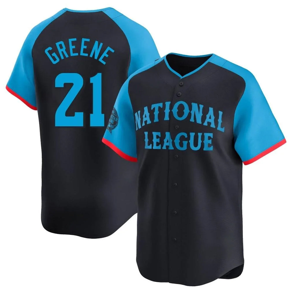 C.Reds #21 Hunter Greene Player Navy Limited National League All-Star Game Fdoa Stitched Jerseys