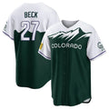 C.Rockies #27 Jordan Beck Player Green City Connect Home Game Fdoa Stitched Jerseys
