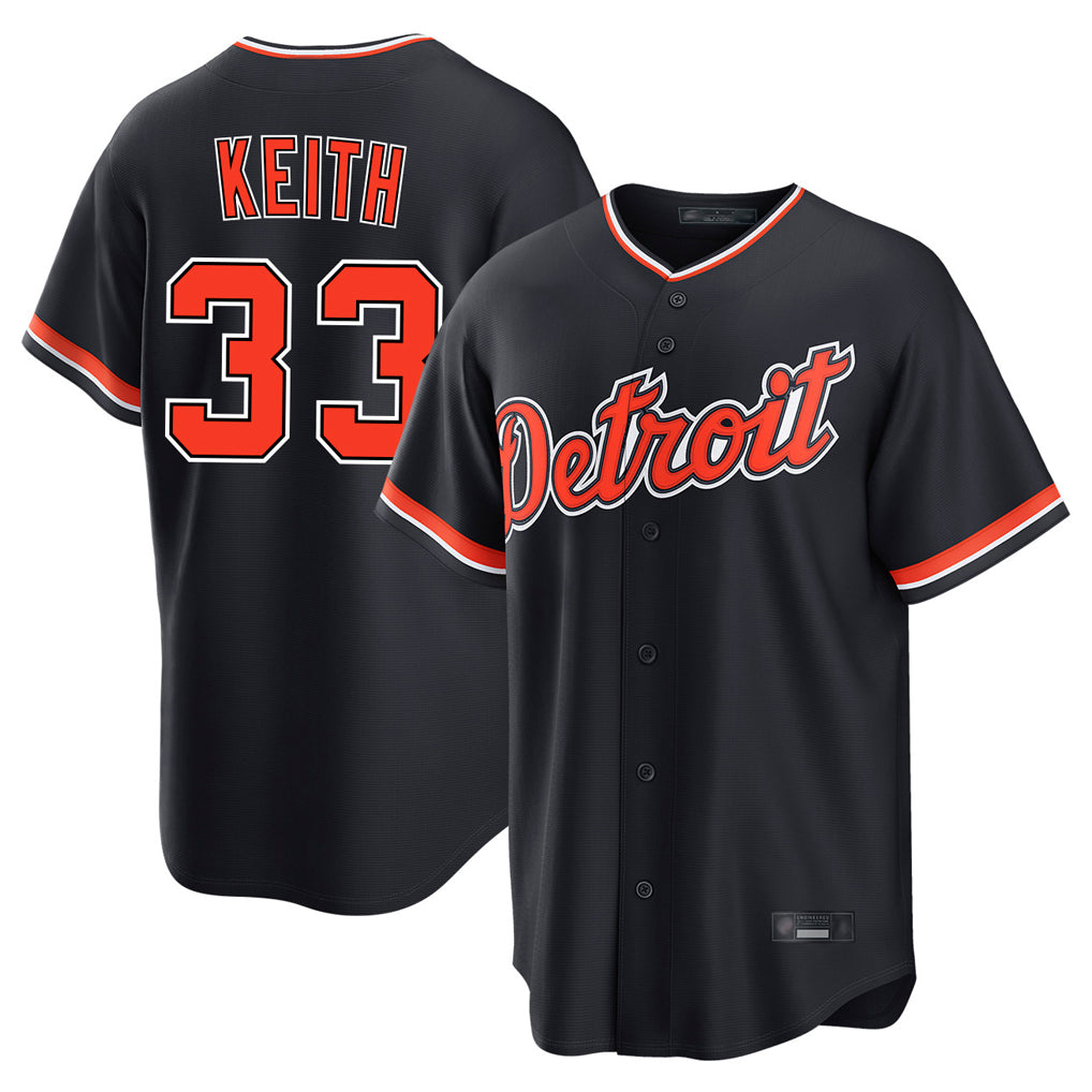D.Tigers #33 Colt Keith Player Navy Home Game Fdoa Stitched Jerseys