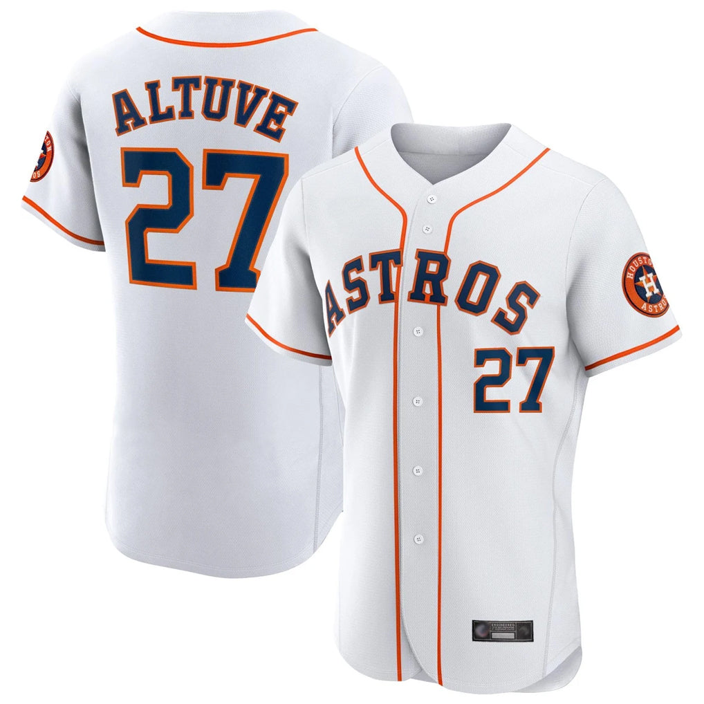 H.Astros #27 Jose Altuve Player White Limited Elite Home Fdoa Stitched Jerseys