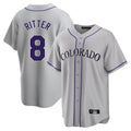 C.Rockies #8 Ryan Ritter Player Gray Game Home Fdoa Stitched Jerseys