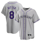 C.Rockies #8 Ryan Ritter Player Gray Game Home Fdoa Stitched Jerseys