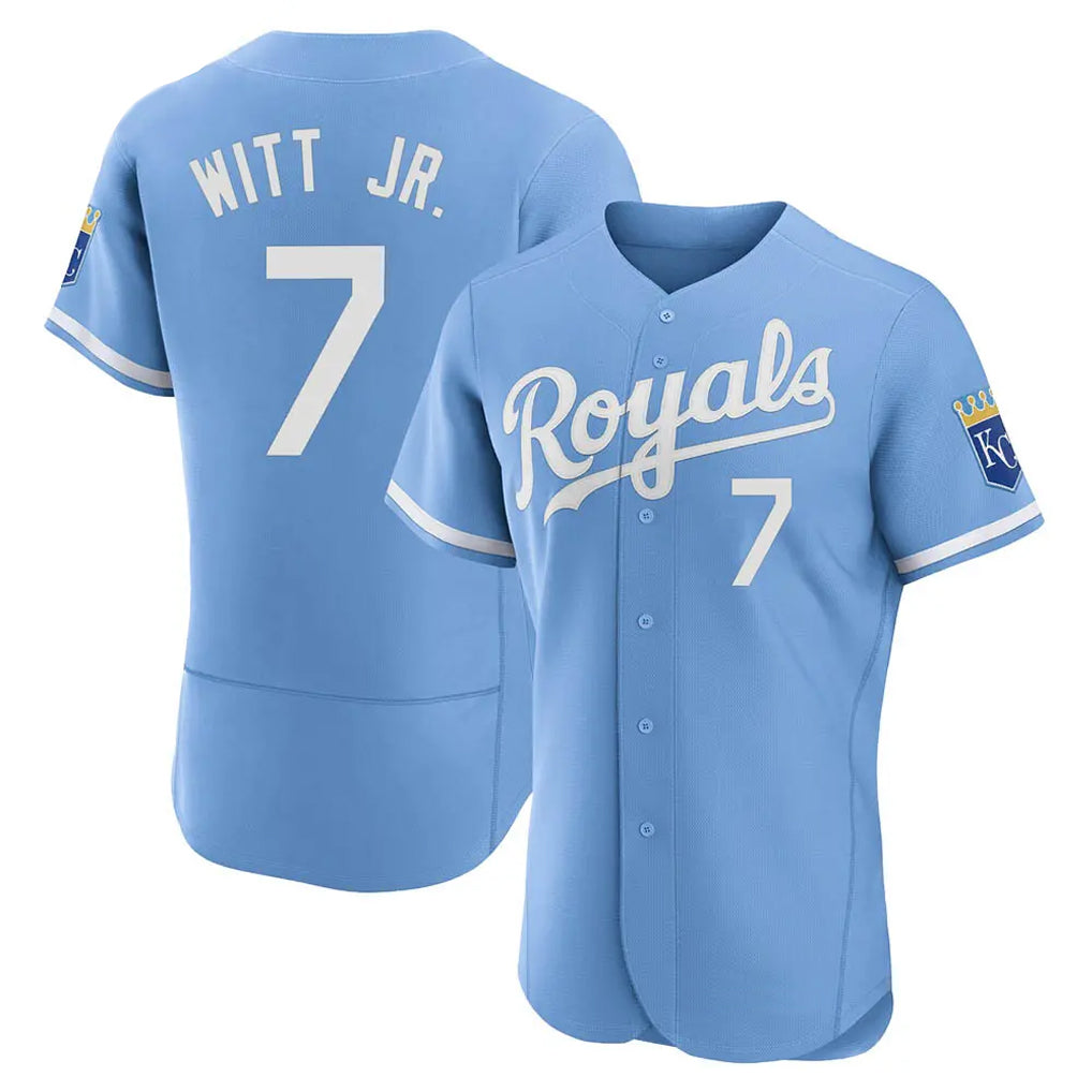 KC.Royals #7 Bobby Witt Jr. Player Light Blue Alt Limited Elite Home Fdoa Stitched Jerseys