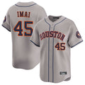 H.Astros #45 Tatsuya Imai Player Gray Home Limited Fdoa Stitched Jerseys