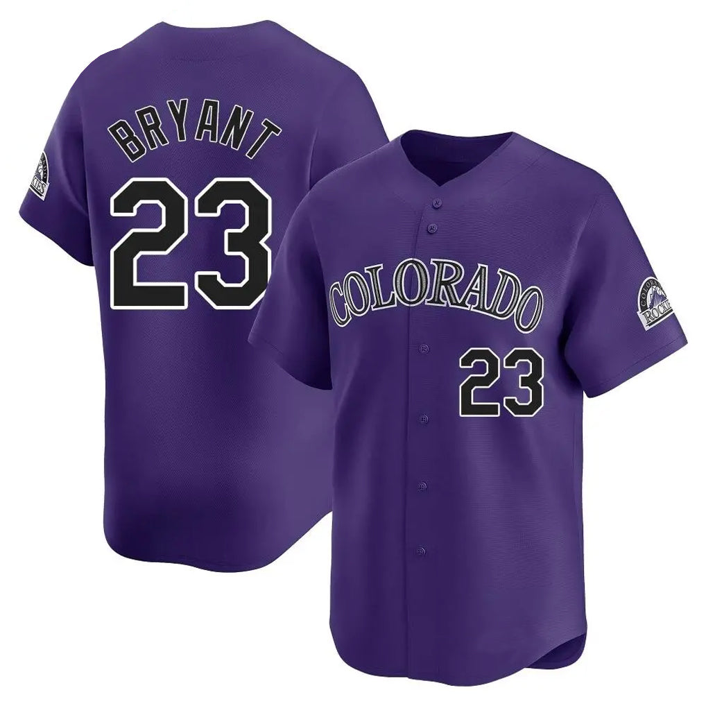 C.Rockies #23 Kris Bryant Player Purple Limited Home Fdoa Stitched Jerseys