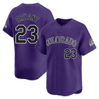 C.Rockies #23 Kris Bryant Player Purple Limited Home Fdoa Stitched Jerseys