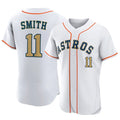 H.Astros #11 Cam Smith Player Gold Collection Limited Elite Home Fdoa Stitched Jerseys
