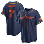 H.Astros #7 Craig Biggio Player Navy City Connect Home Game Fdoa Stitched Jerseys